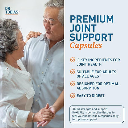 Dr. Tobias Joint Support Supplement with Glucosamine Chondroitin MSM, Supports Joint Health, Function & Flexibility, Extra Strength Joint Supplements for Men & Women, 240 Capsules