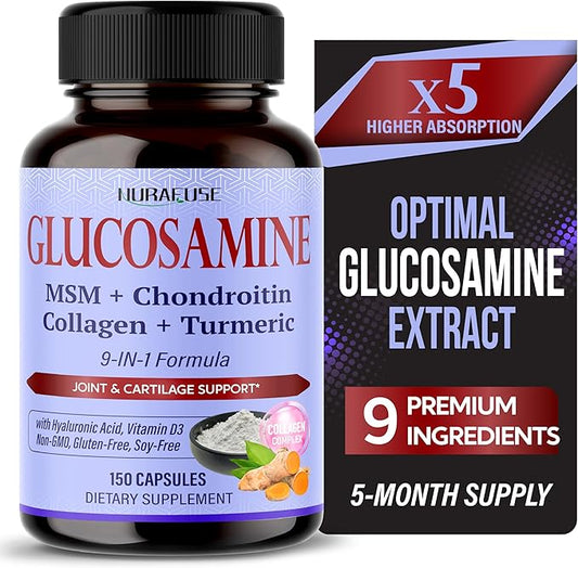 GLUCOSAMINE 9-in-1 Formula D3 Non-GMO,
