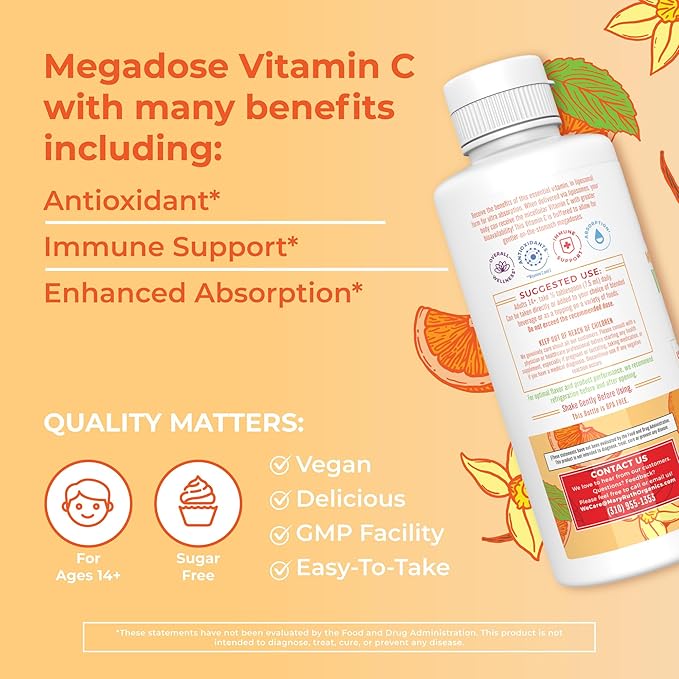 Liposomal Vitamin C by MaryRuth's 500mg | 30 Servings