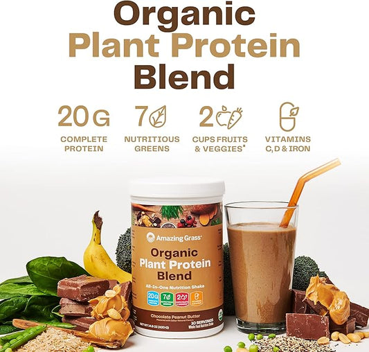Amazing Grass Organic Plant Protein Blend: 10 Servings, 14.8 Ounce 1)