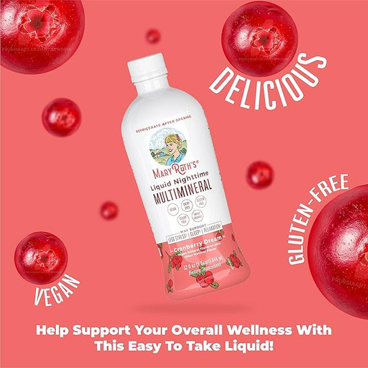 Nighttime Liquid Multimineral Sleep Supplement 4 Flavors 32 Servings