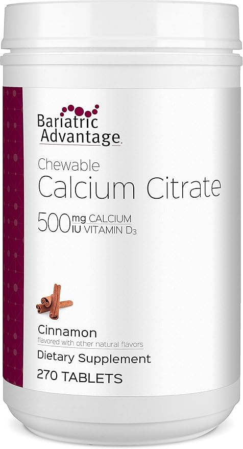 Bariatric Advantage Calcium Citrate Chewable 500 mg 270 Count
