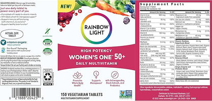 Rainbow Light Multivitamin for Women 50+, 50+ Multivitamin 150 Tablets