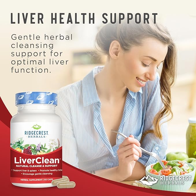 Ridgecrest Herbals LiverClean, Herbal Liver Support (60 Caps, 30 Serv)