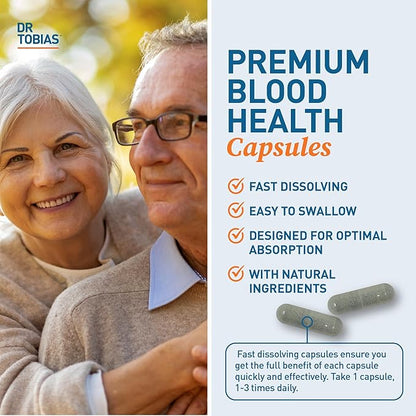 Dr. Tobias Blood Pressure Support Supplement B6, B12, B12, Niacin, 90 Capsules