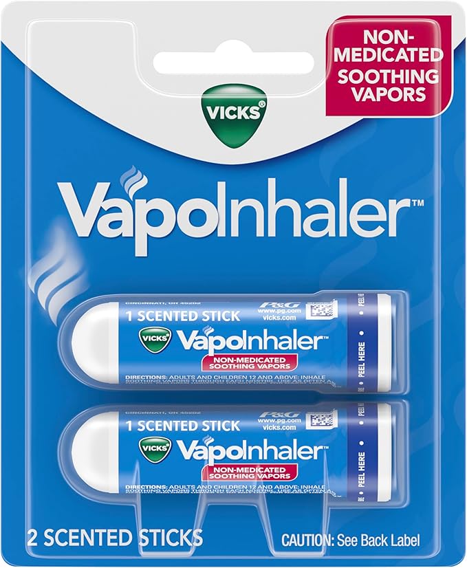 Vicks VapoInhaler, On-the-Go Portable Nasal Inhaler, 2 Scented