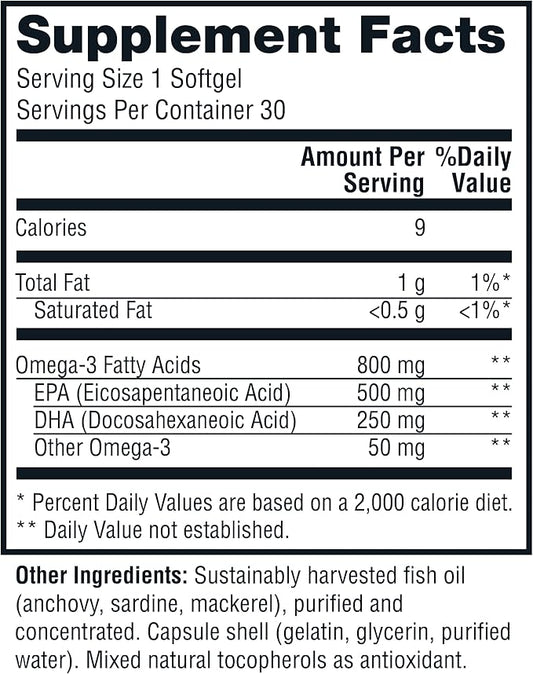 Twinlab Daily Omega Softgels 800 mg, 30 Softgels