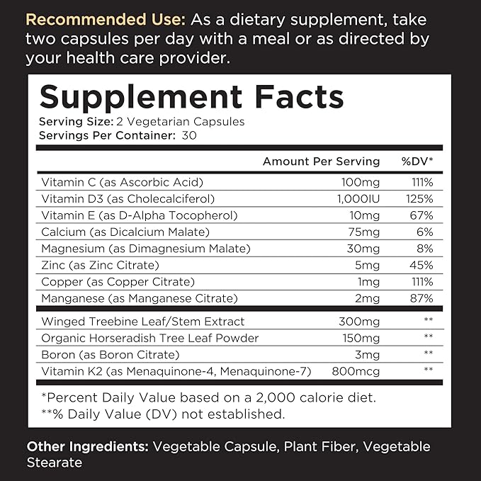 Livingood Daily Calcium Supplement for Women (60 Vegetarian D3 & K2 -