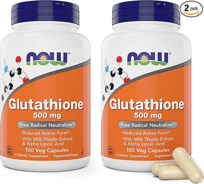 Now Glutathione 500 mg, 100 Vegan 2) -