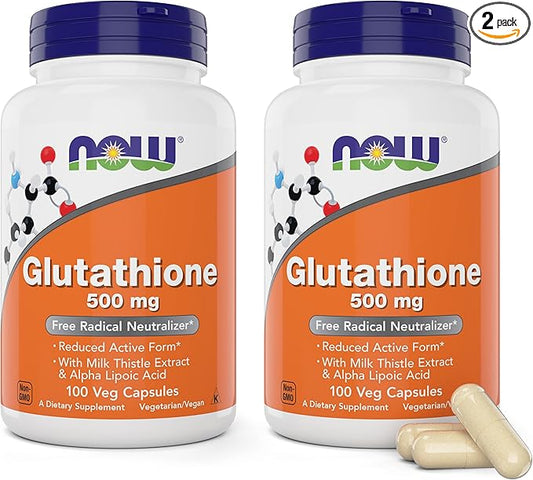 Now Glutathione 500 mg, 100 Vegan 2) -