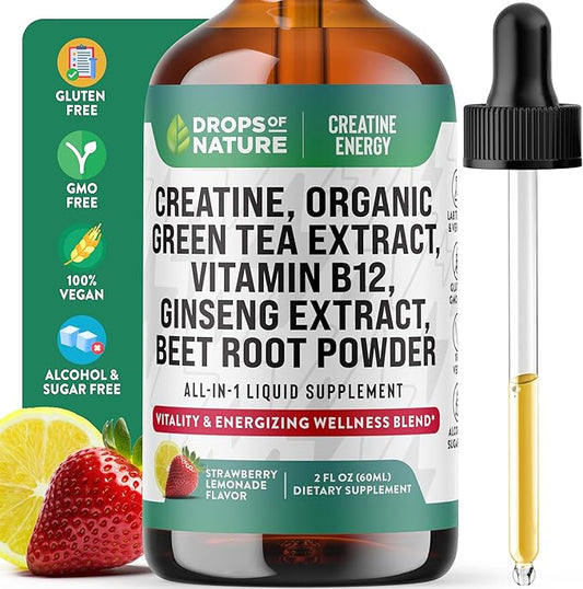 Creatine Monohydrate and Vitamin B12 Drops 60mL)
