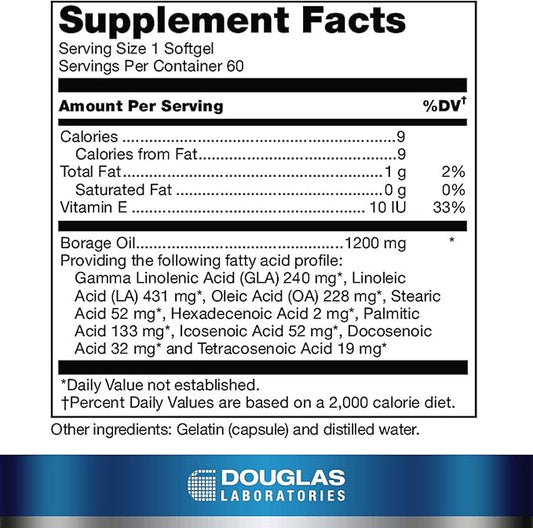 Douglas Laboratories Ultra G.L.A. (Borage Oil) 240 mg. 60 Softgels
