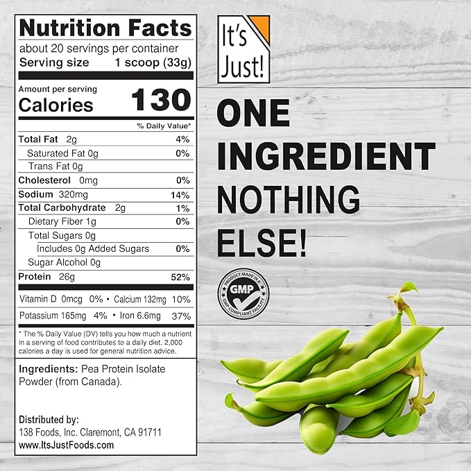 It's Just! Pea Protein Isolate, Plant 5 Pound)