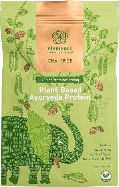 Elements Plant Based Vegan Protein Powder 1lb Pack 14 Servings