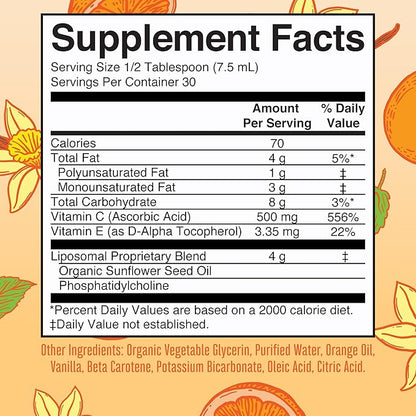 Liposomal Vitamin C by MaryRuth's 500mg | 30 Servings