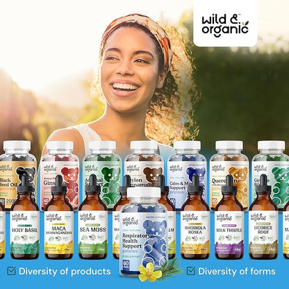Wild & Organic Lung Detox Gummies 1000mg Mullein