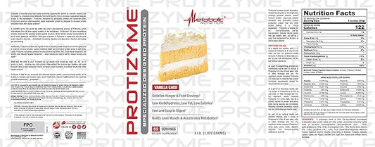 Metabolic Nutrition, Protizyme, 100% Whey Protein 24 Essential 4 Pound (52 ser)