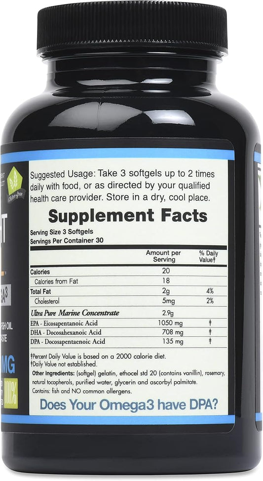 Aspen Hill Labs Ultra Pure Wild 2900 mg Omega-3-90 SoftGels Omega-3 with