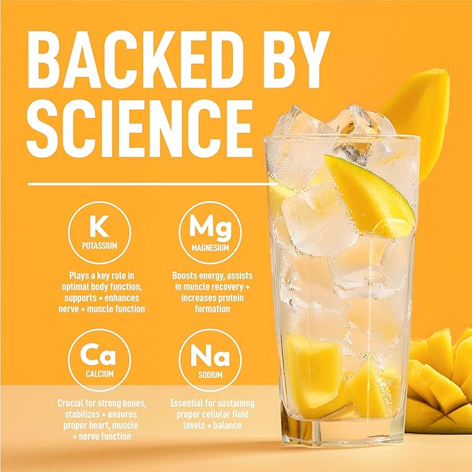 Keppi Keto Hydration Electrolytes - Mango - Electrolyte Powder no Sugar - Sips Like Sunshine - Keto Electrolytes Powder - Electrolytes Powder Sugar Free - Electrolytes Powder