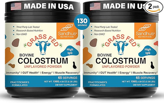 Sandhu's Pure Bovine Colostrum 130 Servings