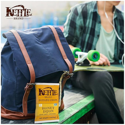 Kettle Brand Potato Chips, Honey Dijon Kettle Chips, Snack Bag, 2 Oz (Pack of 6)