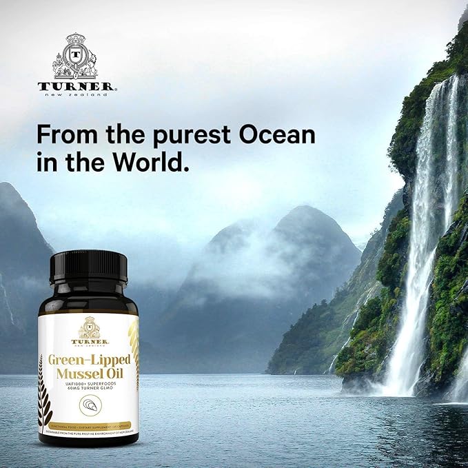TURNER New Zealand Green Lipped Omega-3 53x Higher UAF1000+ Super 1 Bottle, 120 Softgels