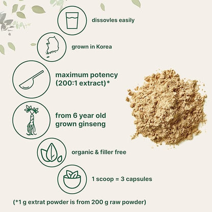 Micro Ingredients Maximum Strength Organic Korean 200:1 Powder, 4 Ounce,