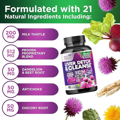 Gentle Liver Cleanse Detox & Repair Formula 60 Capsules