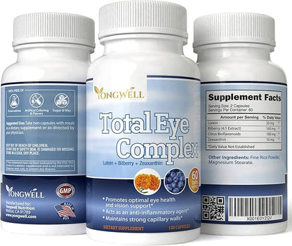 Total Eye Complex with Lutein, Bilberry (120 Capsules)