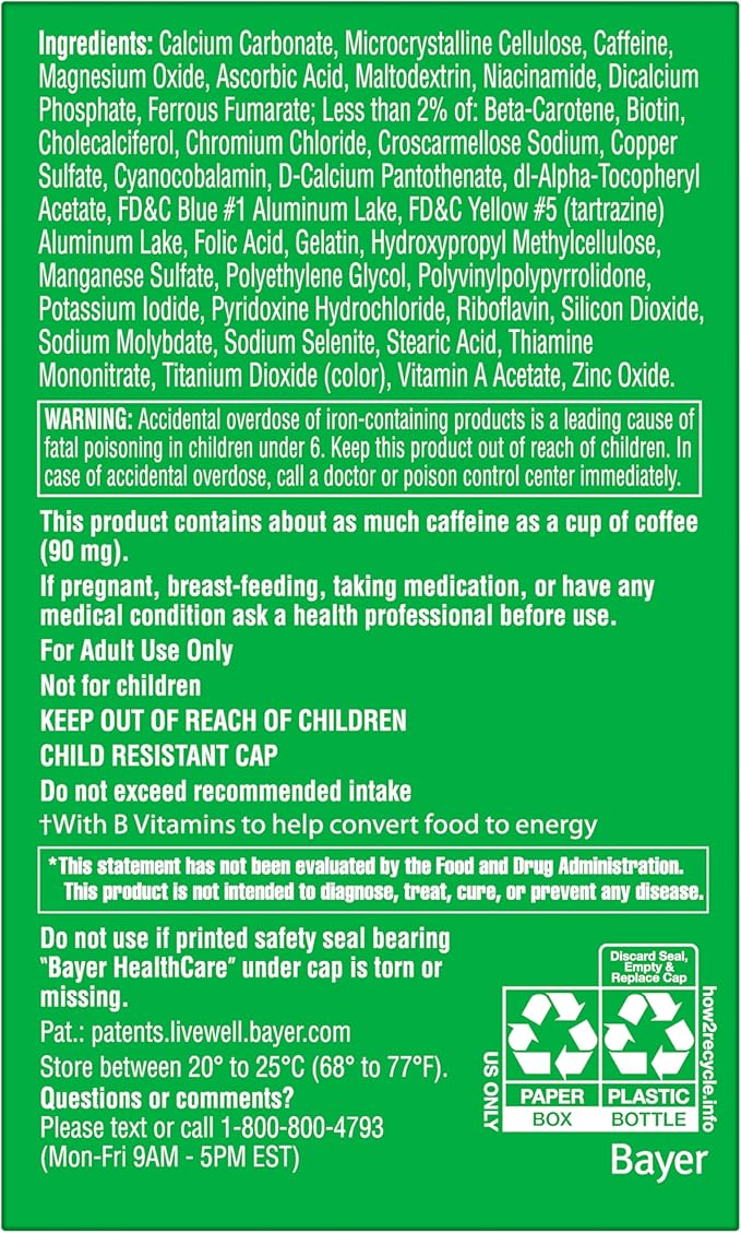 One A Day Energy Multivitamin B6, B12 B12 & 50 Tablets
