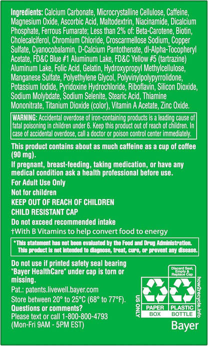 One A Day Energy Multivitamin B6, B12 B12 & 50 Tablets