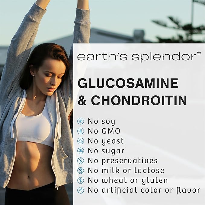 Earth's Splendor Glucosamine HCI 1500 mg 1200 mg (120 Capsules, 1+ Month