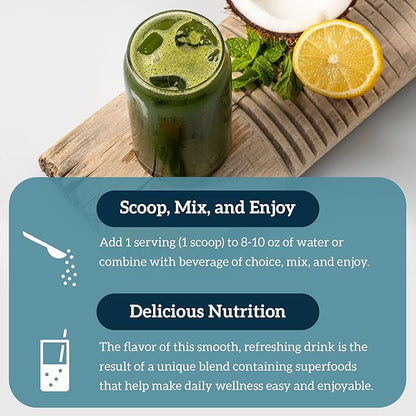 Organifi Green Juice - Organic Superfood Powder - 90-Day Supply - Organic Vegan Greens - Helps Decrease Cortisol - Provides Better Response to Stress - Supports Weight Control - Total Body Wellness