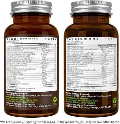 Igennus Methylated Women's Multivitamin, Methylated Folate for MTHFR, Clean Label & Sustained Release, with Iron, Non-GMO, Halal, 60 Vegan Tablets