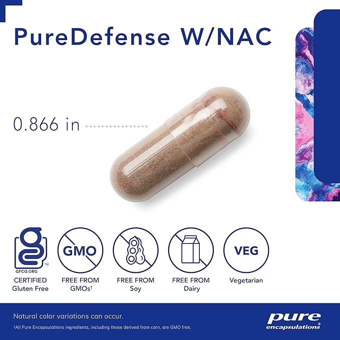 Pure Encapsulations PureDefense with NAC | Enhances First-Line Immune Defense and Upper Respiratory Health | 120 Capsules