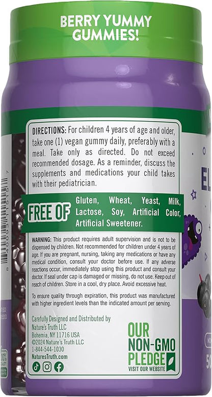 Nature's Truth Kids Elderberry Gummies 50 Count