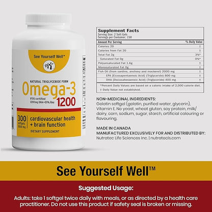 Omega 3 Fish Oil Omega-3 Fatty 300 softgels