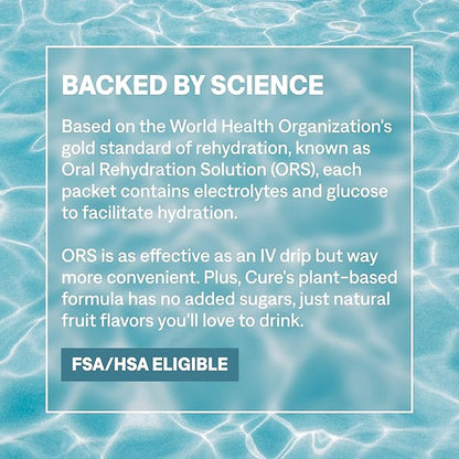 Cure Hydration | Plant-Based Electrolyte Drink 8 Packets