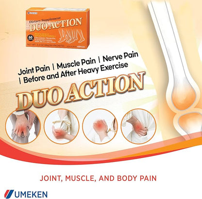 Umeken Duo Action, Glucosamine & Chondroitin 2 Month (120 Packets)