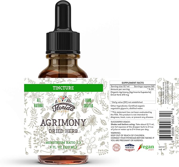 Agrimony Tincture, Organic Agrimony Extract (Agrimonia