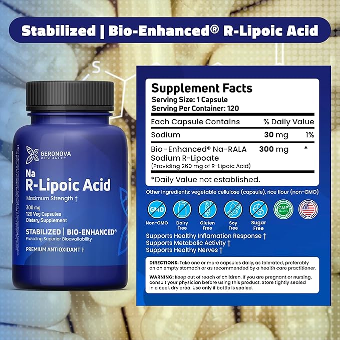 R-Lipoic Acid 300mg 120 Caps