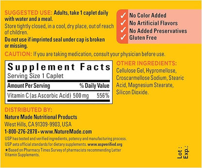 Nature Made Vitamin C 500 mg 100 Count 3)