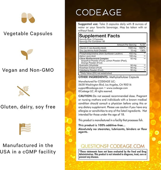 Codeage Liposomal Vitamin C 1500mg 2 Pack
