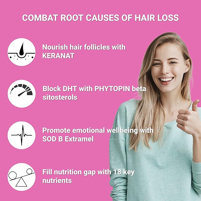 UpNourish Hair Growth Vitamins for Women 5000 mcg 90 ct