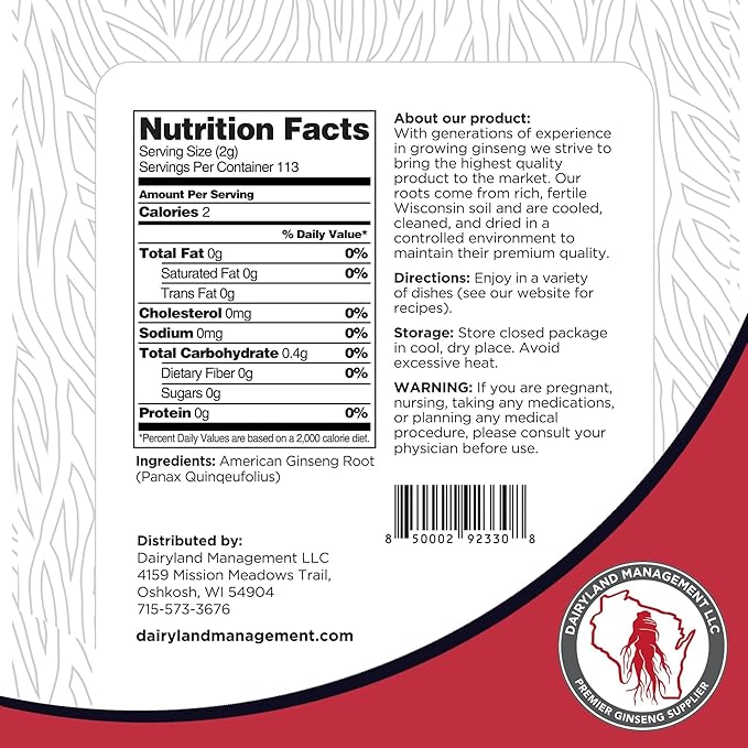 Dairyland American Ginseng Slices 8 oz
