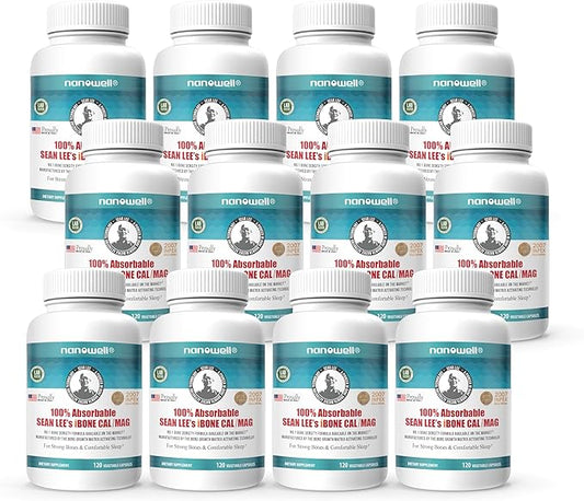 Sean Lee's iBone Cal Mag - Bone Health, Calcium & Magnesium Supplement - 120 Vegetable Capsules, 30 Day Supply