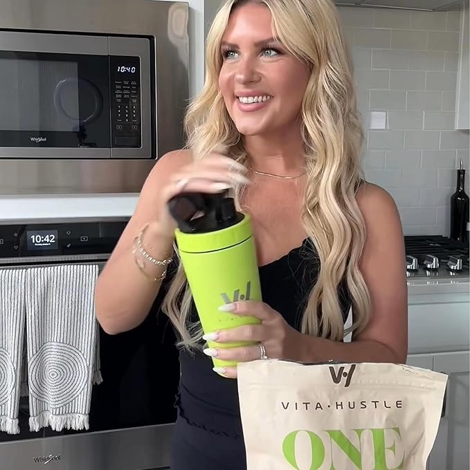 VitaHustle ONE - Superfood Meal Replacement Powder, Plant Based Protein Shake Powder, Vegan. 86 Superfoods, Vitamins, & Minerals, Ashwagandha, Adaptogens. Founded by Kevin Hart. (Vanilla 2-Pack)
