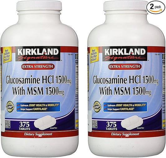Kirkland Signature Glucosamine with MSM, 375 (2 Pack)