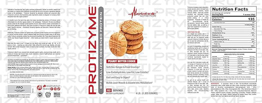 Metabolic Nutrition, Protizyme, 100% Whey Protein 24 Essential 4 Pound (52 ser)