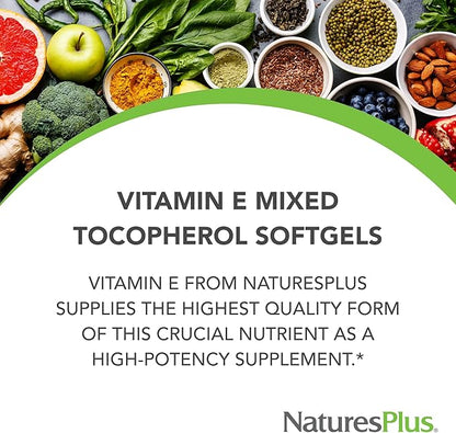 NaturesPlus Vitamin E 400 iu 60 Softgels 60 Servings